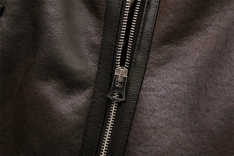 Vintage Faux Shearling Belted Winter Jacket