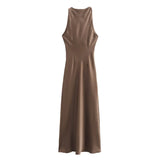 Luxe Satin Midi Elegance Dress