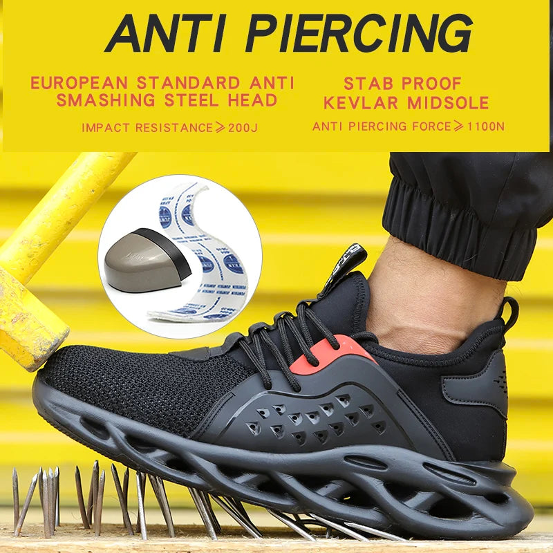 Women Safety Shoes Large Size Steel Toe Sneakers