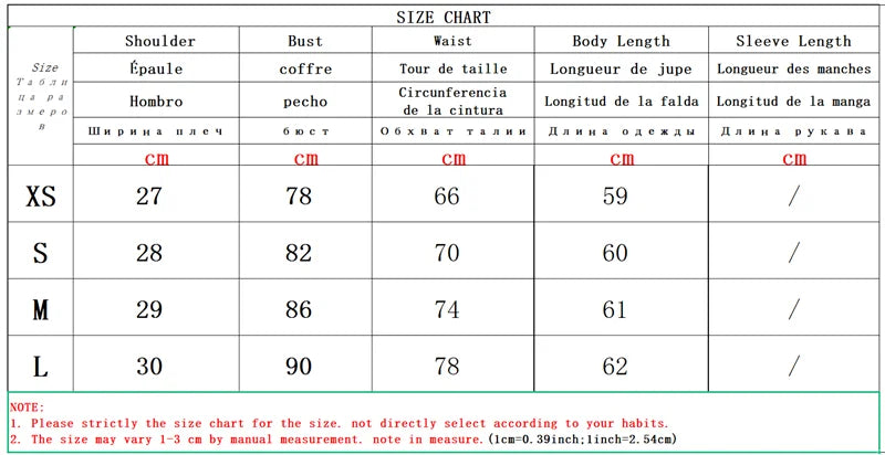 Size chart for women's tank tops including measurements for shoulder, bust, waist, body length, and sleeve length.
