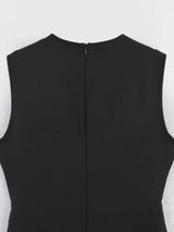 Women's Sleeveless Belted Shirt Dress