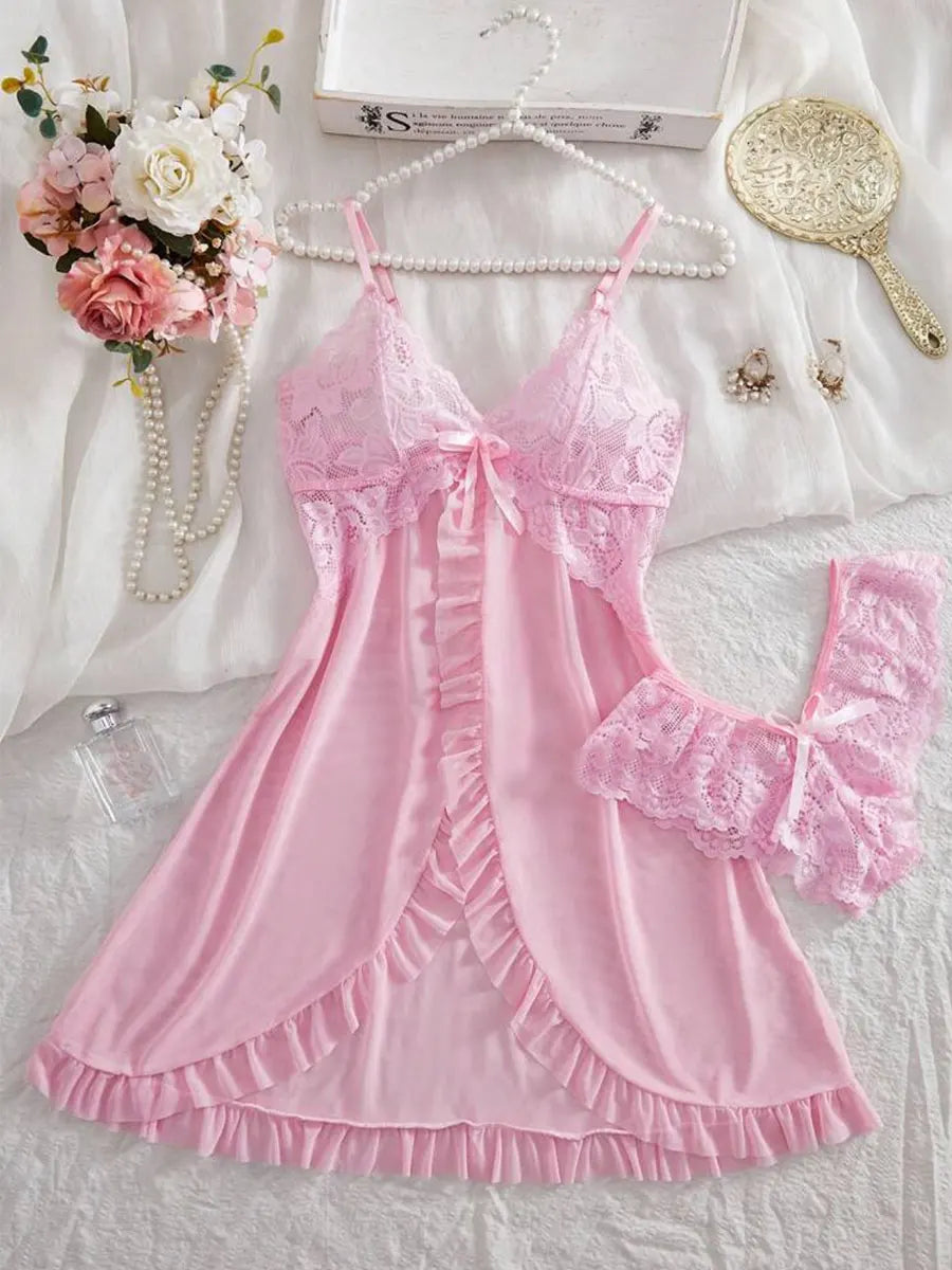 Blush Satin Sleepwear Set