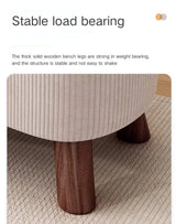 Wooden Fabric Footstool
