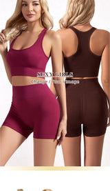 Women Seamless Yoga Bra Set