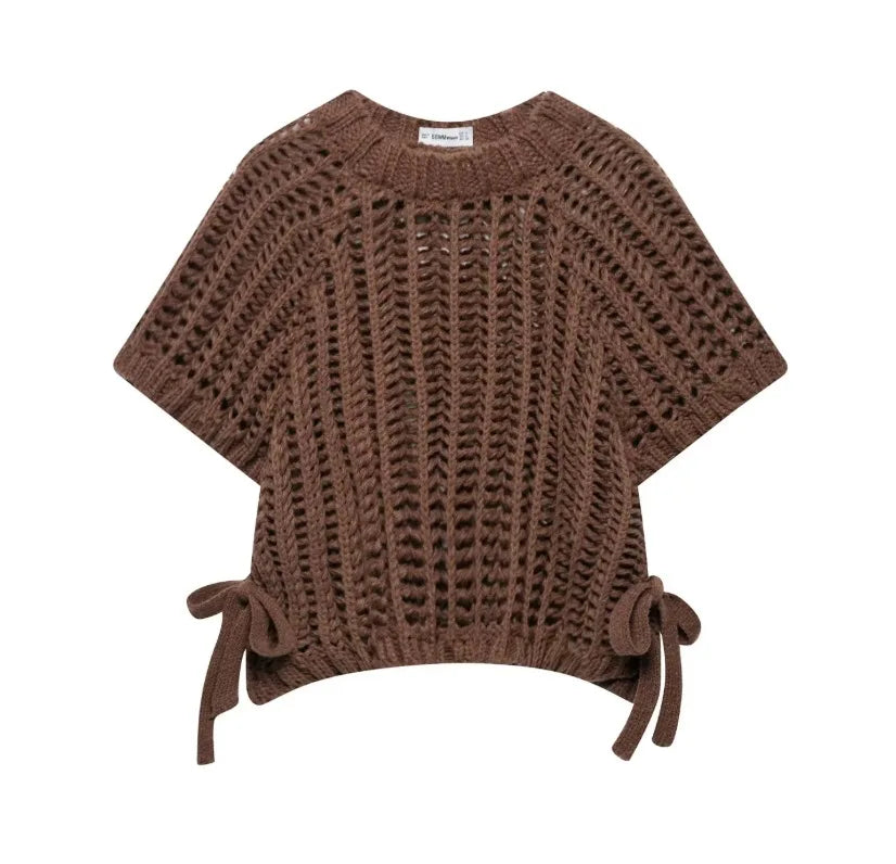 Women's Side Bow Knitted Pullover