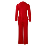 Women Plus Size Long Sleeve Pants Set