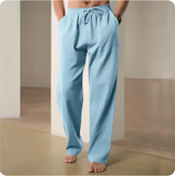 Men Cotton Hemp Casual Pants
