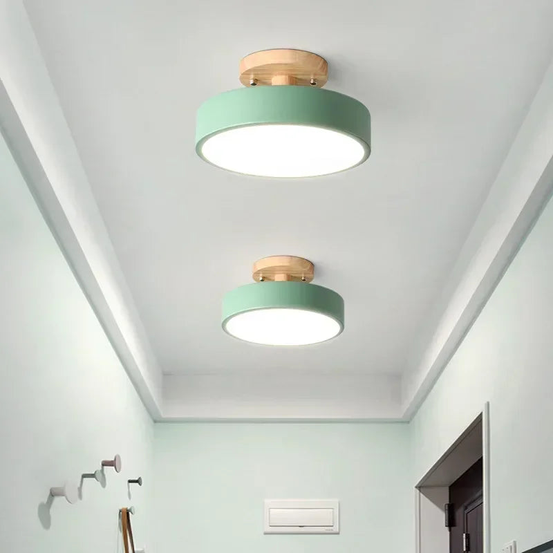 Nordic Wooden Ceiling Lamp