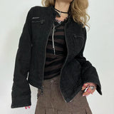 Rockmore Women’s Double Zipper Denim Jacket