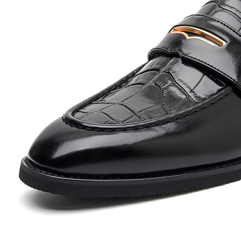 Men’s Black PU Leather Loafers