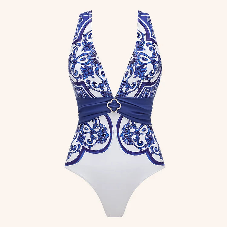 Vintage Print One Piece