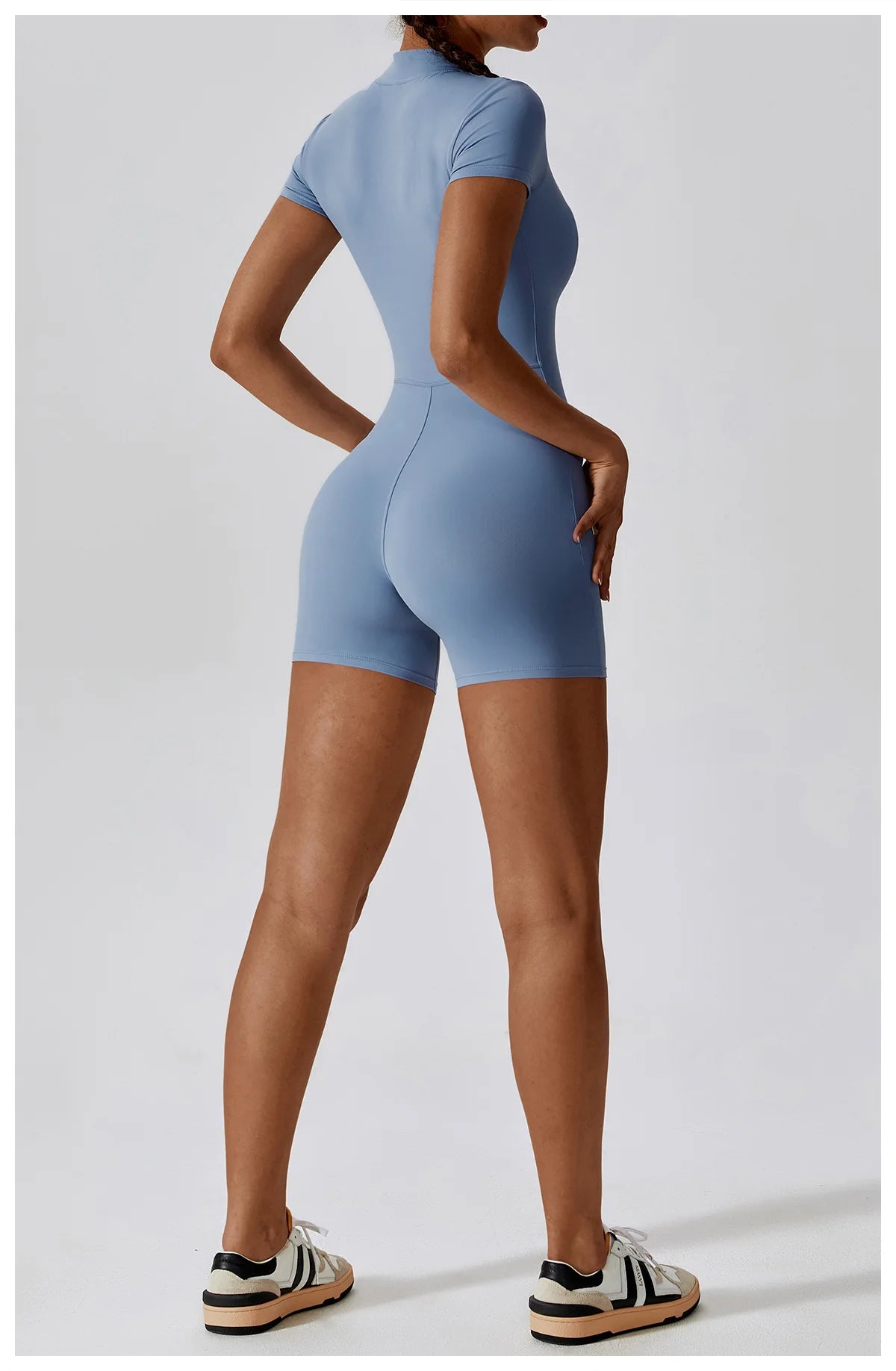 Women Summer Zipper Yoga Jumpsuit