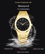 LIGE Men’s Leather Quartz Sports Watch