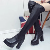 Women Over Knee Boots – 2025 Platform Block Heels