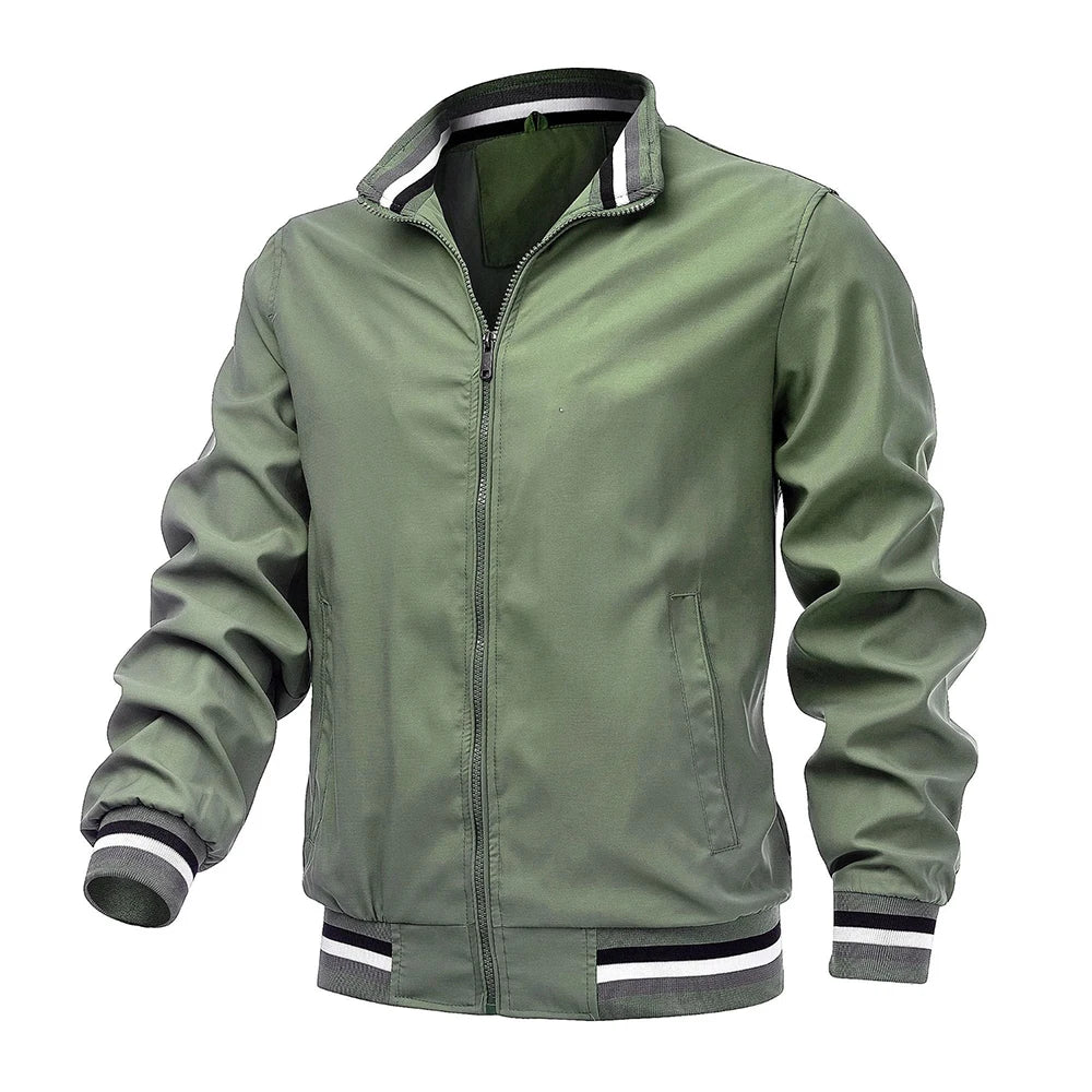 Men’s Solid Color Racing Windbreaker