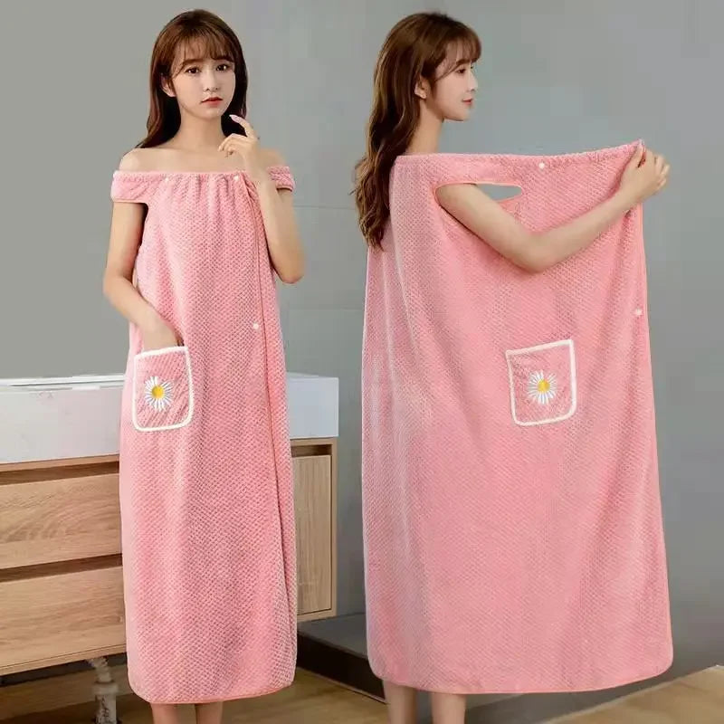 Cotton Wearable Bath Towel Wrap