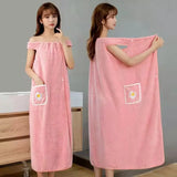 Cotton Wearable Bath Towel Wrap