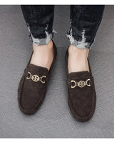 Men Solid Color Big Size Loafers
