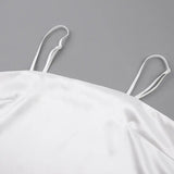 Women Satin Pajama Set with Feather Trim Pants