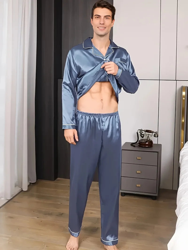 Men’s Silk Pajama Set
