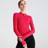 Women Slim Fit Zipper Yoga Jacket