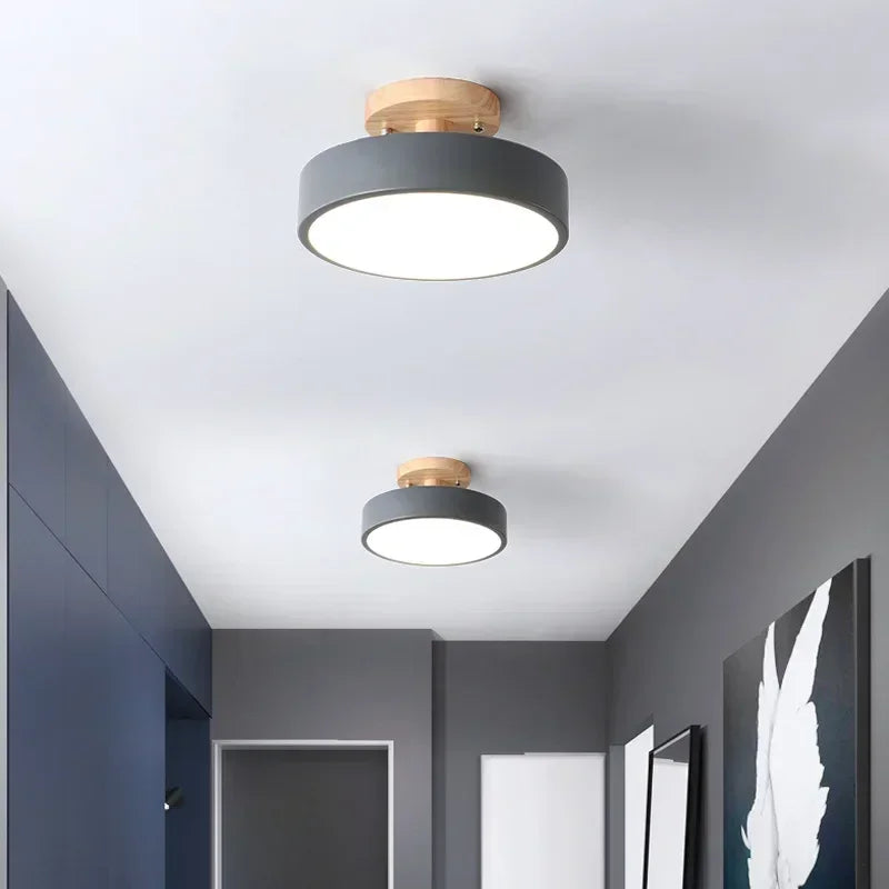 Nordic Wooden Ceiling Lamp