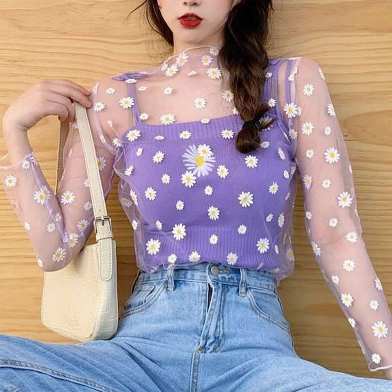 Women's Mesh Crop Top