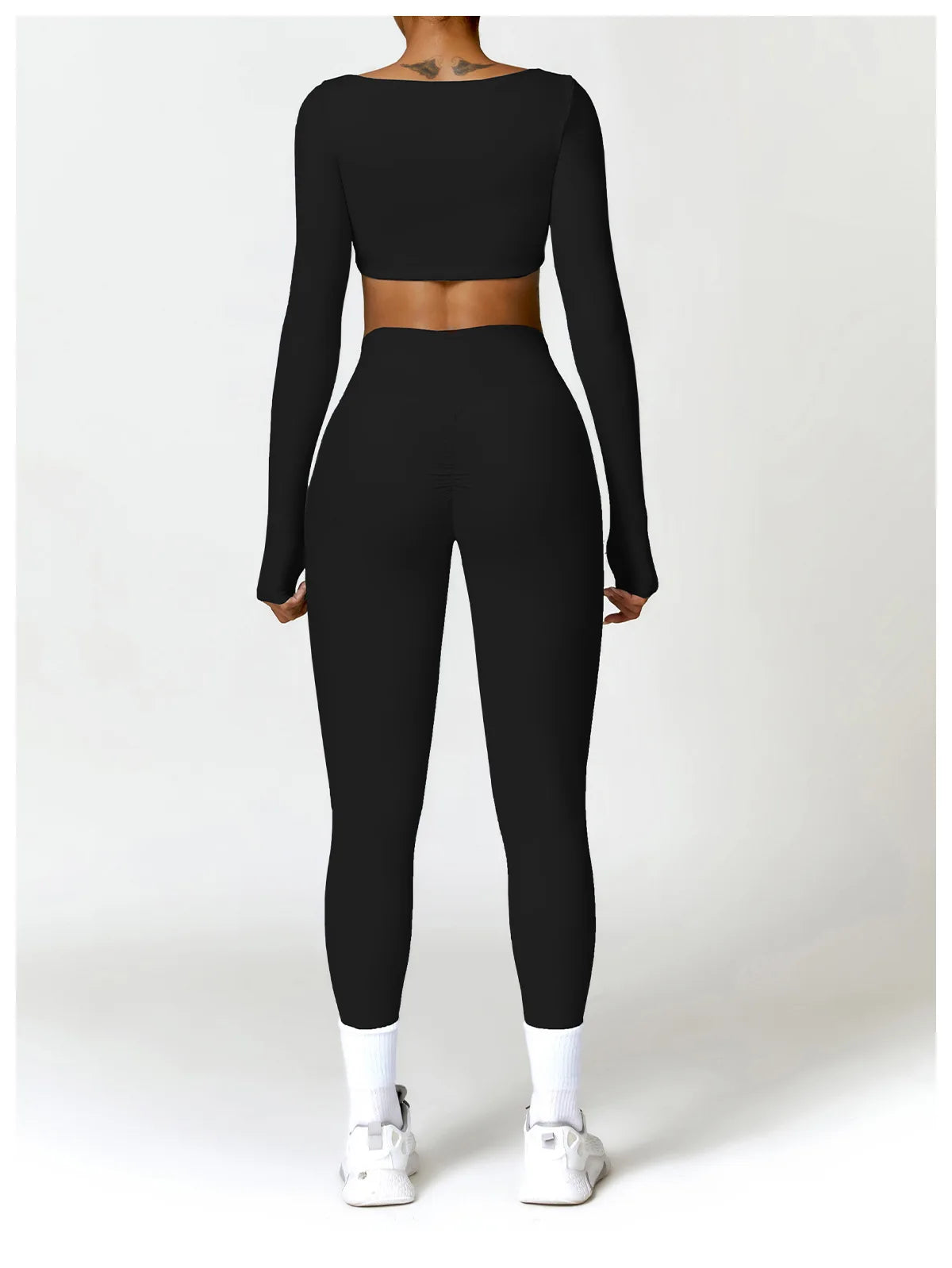 Women's Long Sleeve Yoga Shirt – Gym Push-Up Fitness Top