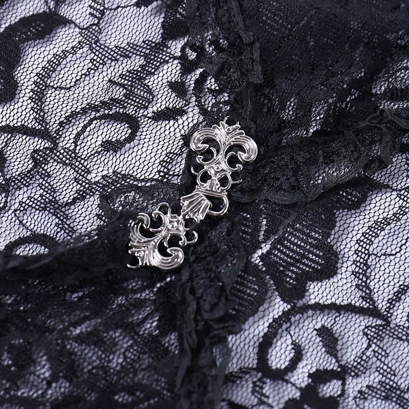 Gothic Black Sheer Bolero Shrug Jacket