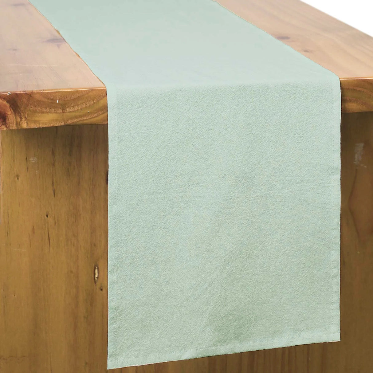 Cotton Sage Green Table Runner