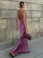 Luxe Satin Backless Maxi Dress