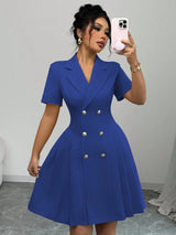 Women's Double Breasted Midi Dress