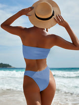 Textured High Cut Bikini