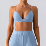 Women Ribbed Breathable Sports Bra