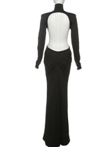 Women's Backless Ruched Maxi Dress