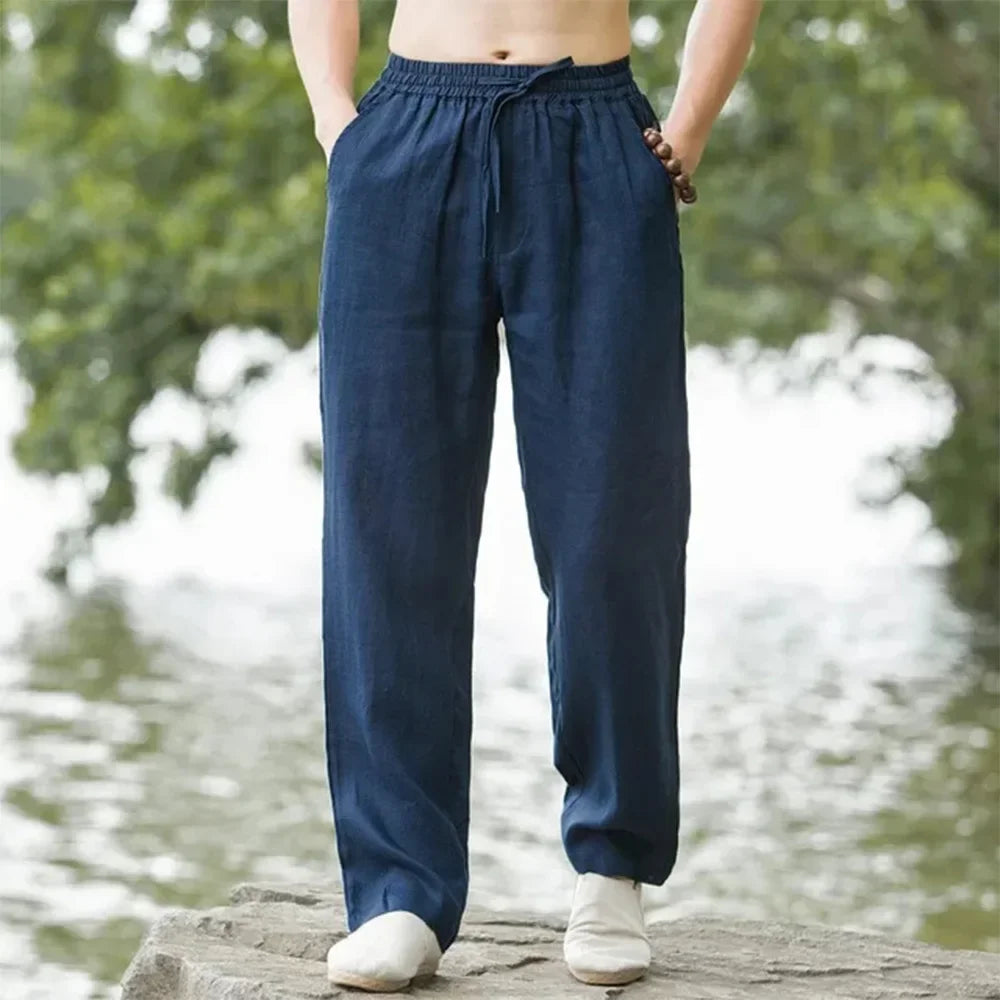 Men’s Cotton Linen Beach Pants