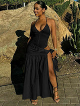 Women's 2-Piece Bodysuit and Skirt Set – Sexy Summer Knitted Party Outfit