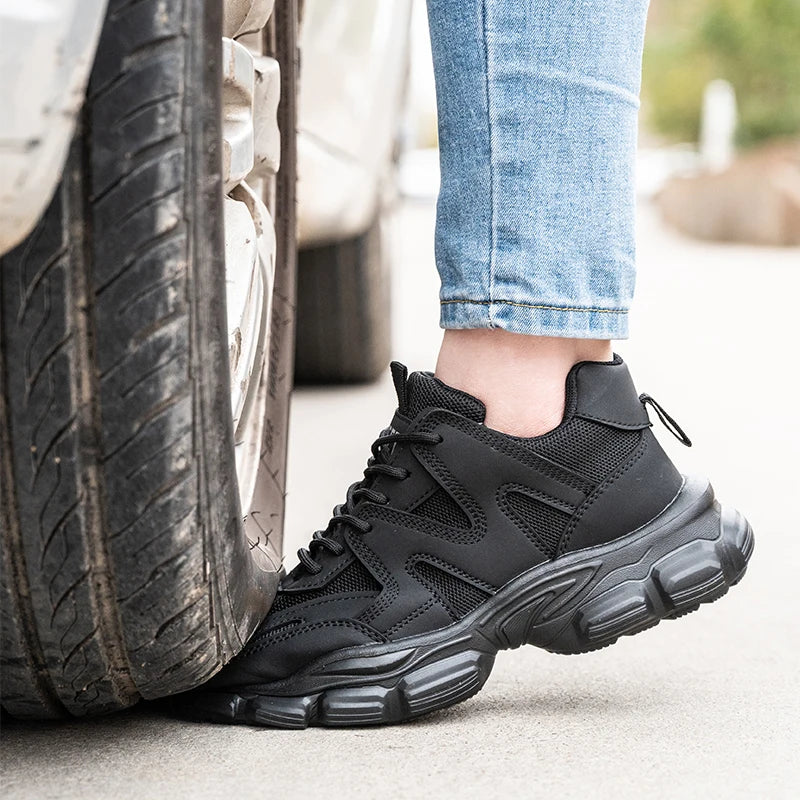 Women Safety Shoes Waterproof Steel Toe Sneakers