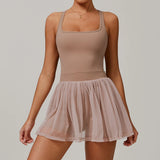 Women Mesh Breathable Tennis Skirt