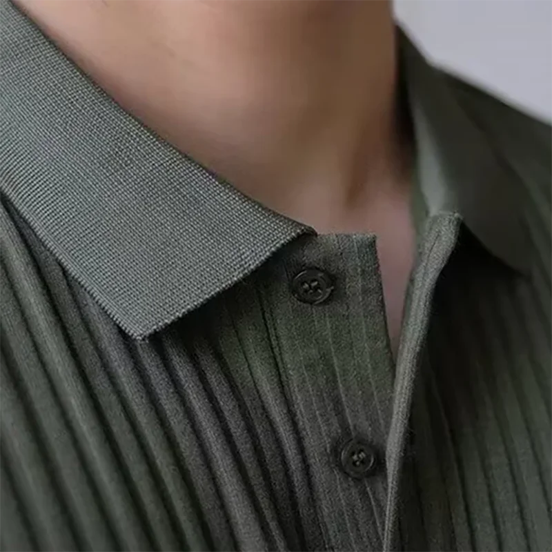 Men Stripe Polo Shirt