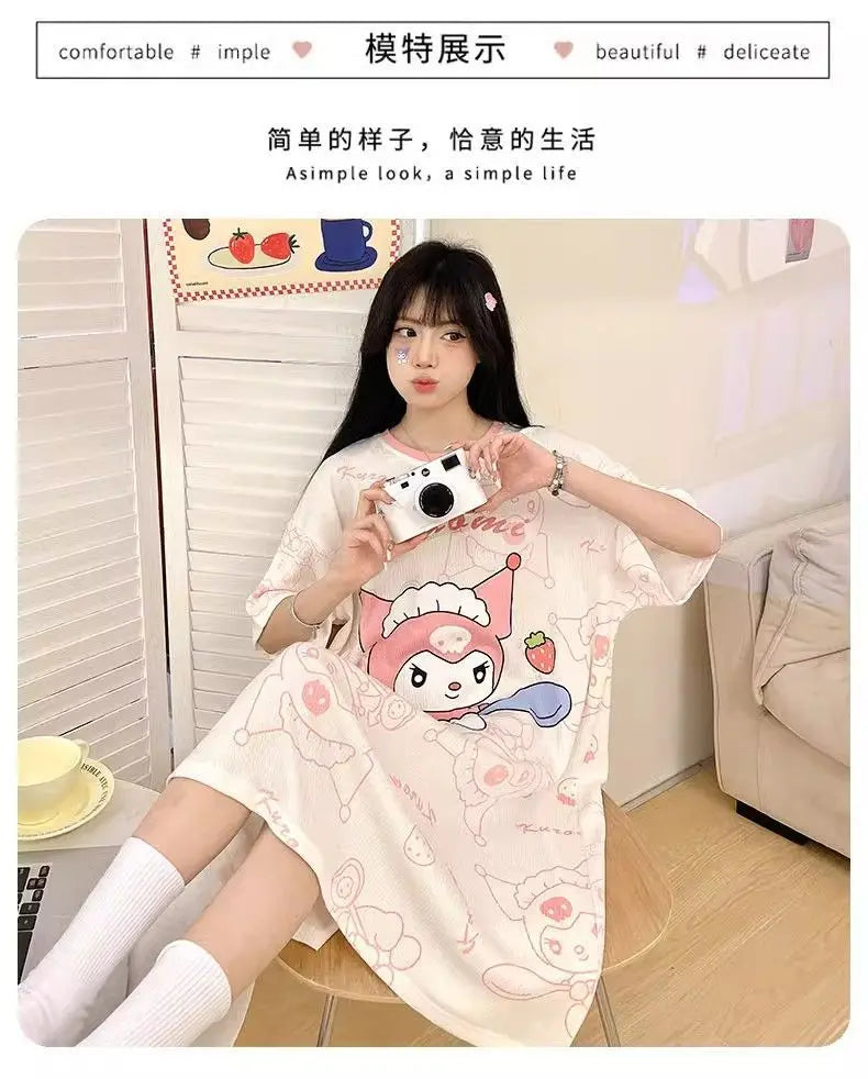 Sanrio Kuromi Cute Pajamas Cosplay Costume