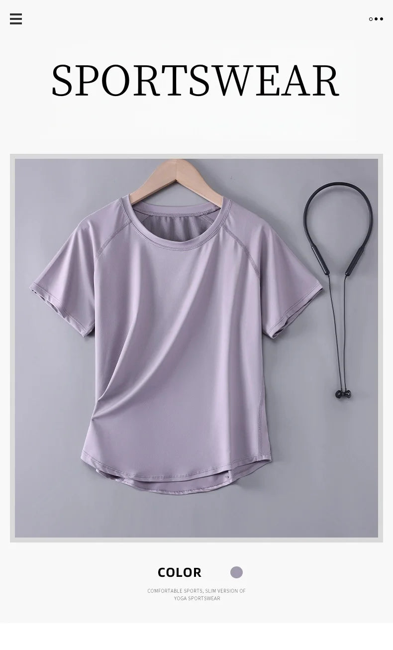Women Quick Dry Short Sleeve Yoga T Shirt