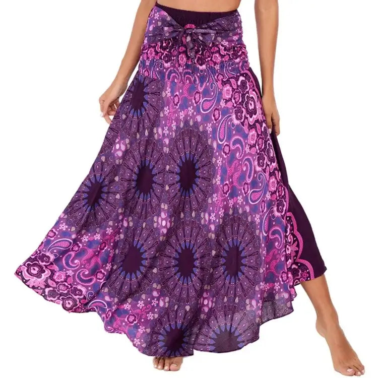 Women Vintage Plaid Button Midi Skirt