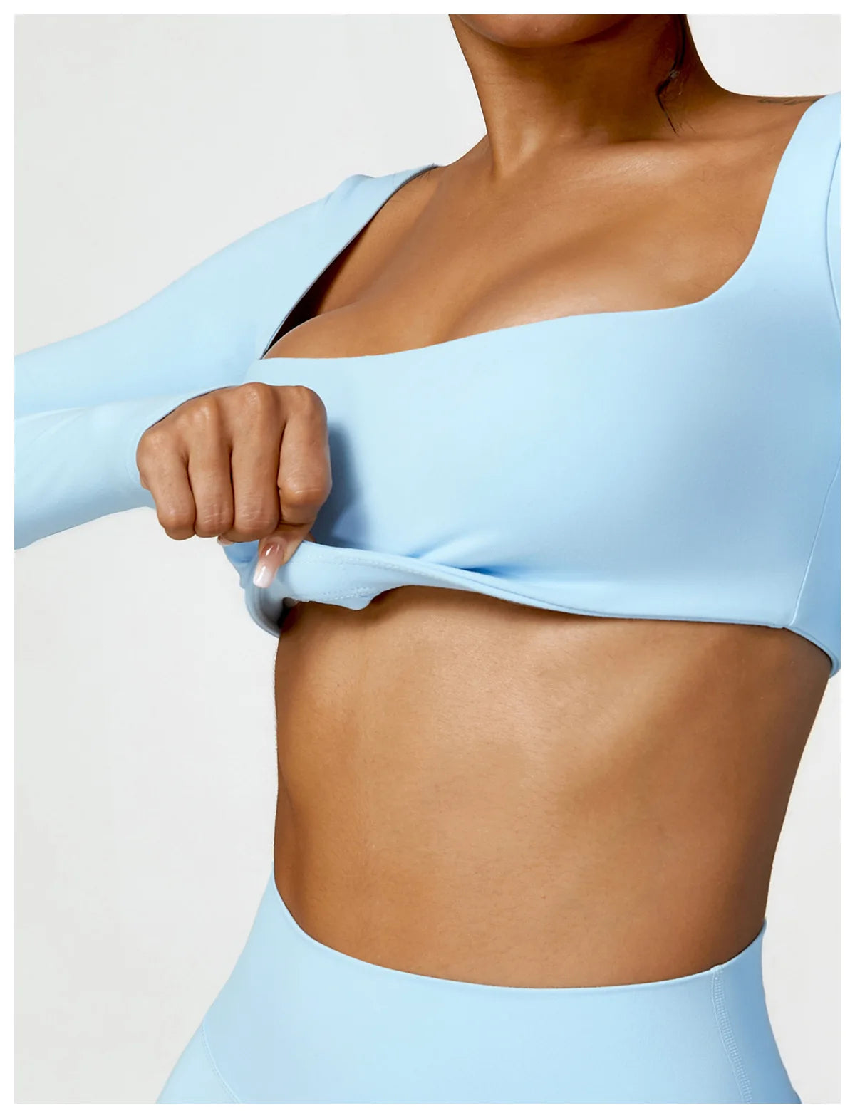 Women's Long Sleeve Yoga Shirt – Gym Push-Up Fitness Top