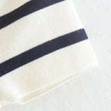 Women Striped Crop Knit Sweater