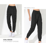 Hearuisavy Loose Quick-Dry Yoga Pants – Pleated Jogging Capris with Pockets