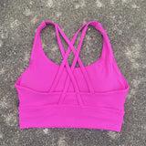 Women Cross Strap Sports Bra with Pads