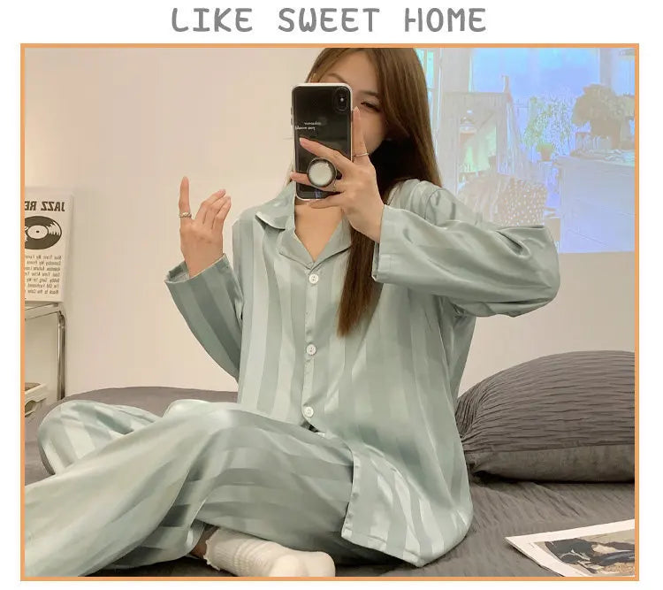 Women's Satin Pajama Set