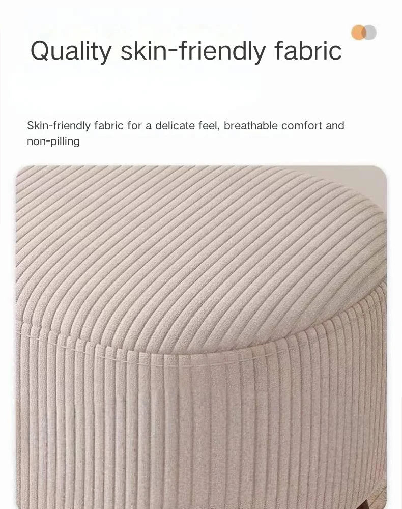 Wooden Fabric Footstool
