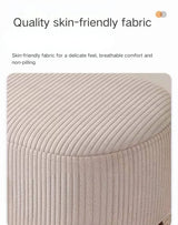 Wooden Fabric Footstool